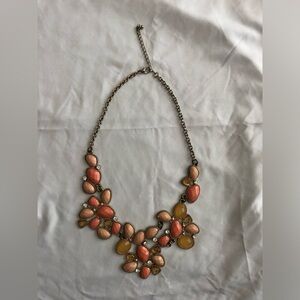 Elegant Multi-Color Statement Necklace - costume jewelry